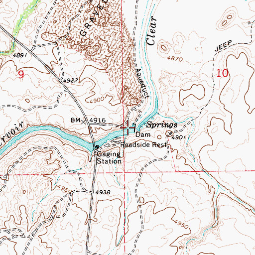 Topographic Map of Clear Creek Dam Number One, AZ