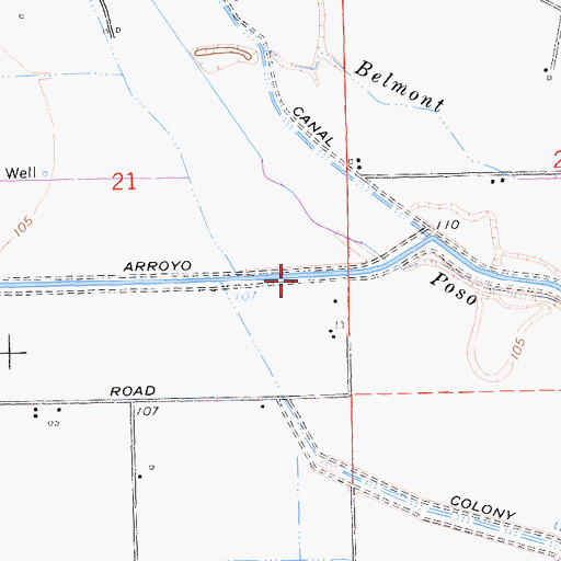 Topographic Map of Arroyo Canal, CA