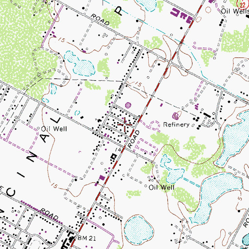 Topographic Map of Corpus Christi Fire Department Station 13, TX