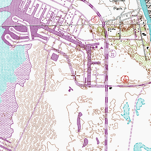 Topographic Map of Corpus Christi Fire Department Station 15, TX