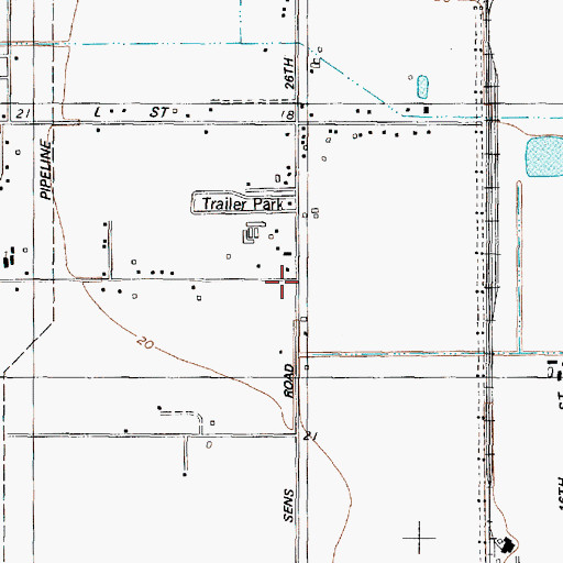 Topographic Map of La Porte Fire Department Station 3, TX