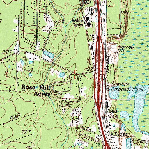 Topographic Map of Lumberton Fire Department and Emergency Medical Services - South Station, TX