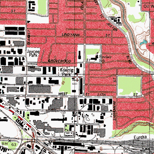 Topographic Map of Houston Fire Department Arson Division, TX