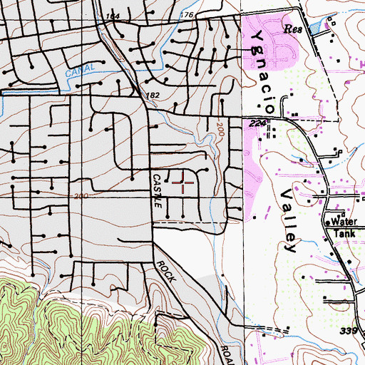 Topographic Map of Arroyo De Las Nueces Y Bolbones, CA