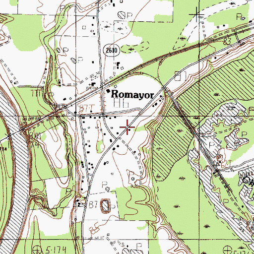Topographic Map of North Liberty County Fire Department, TX