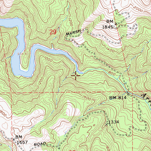 Topographic Map of Arroyo Hondo, CA