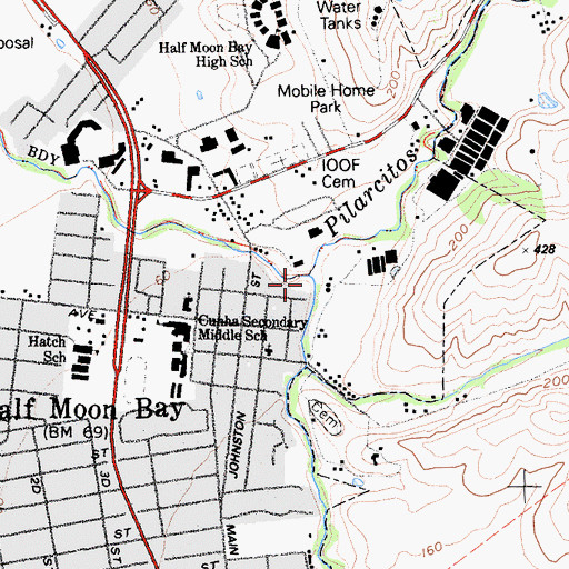 Topographic Map of Arroyo Leon, CA