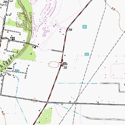 Topographic Map of Friendswood Volunteer Fire Department Station 2, TX