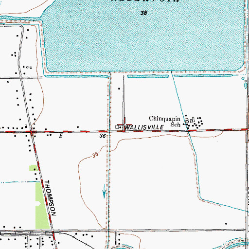 Topographic Map of Highlands Volunteer Fire Department Station 2, TX