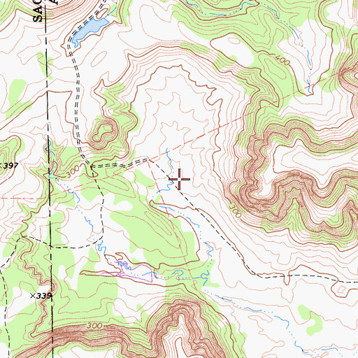 Topographic Map of Arroyo Seco, CA