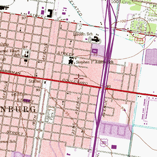 Topographic Map of Edinburg Volunteer Fire Department Station 3, TX