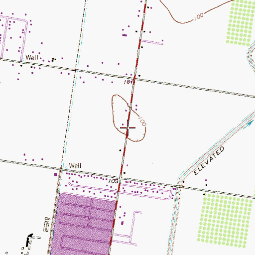 Topographic Map of San Juan Fire Department Station 2, TX