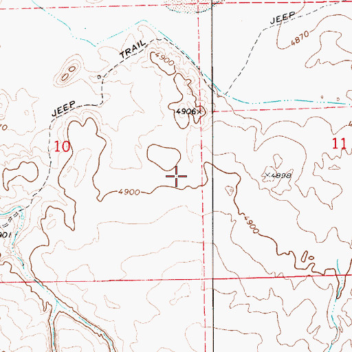 Topographic Map of Clear Creek Lake, AZ