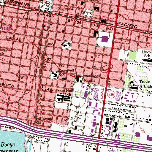 Topographic Map of McAllen Animal Control Division, TX