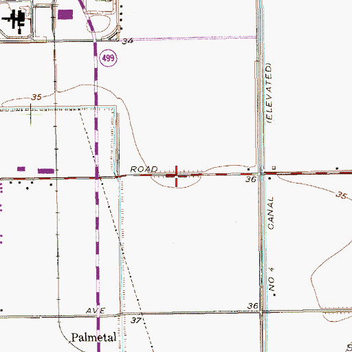 Topographic Map of Harlingen Fire Department Station 8, TX