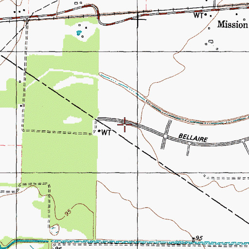 Topographic Map of Community Volunteer Fire Department Station 1, TX