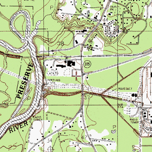 Topographic Map of Evadale Volunteer Fire Department, TX