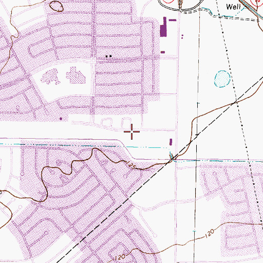 Topographic Map of West Interstate 10 Fire Department Station 1, TX