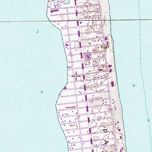Topographic Map of South Padre Island Fire Department, TX