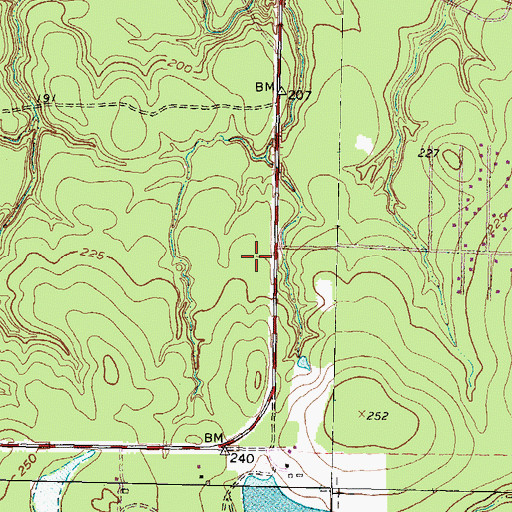 Topographic Map of Magnolia Volunteer Fire Department Station 183, TX