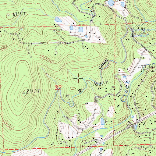 Topographic Map of B Canal, CA