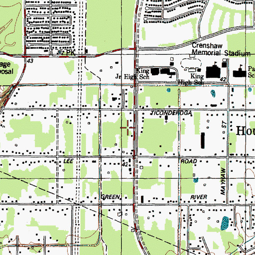 Topographic Map of Sheldon Community Fire and Rescue Station 1, TX
