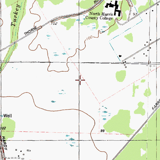 Topographic Map of Aldine Fire Department and Rescue 2, TX