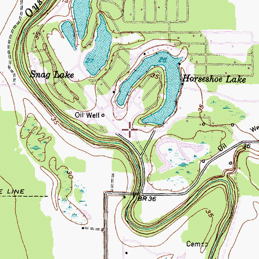 Topographic Map of Holiday Lakes Fire Department, TX