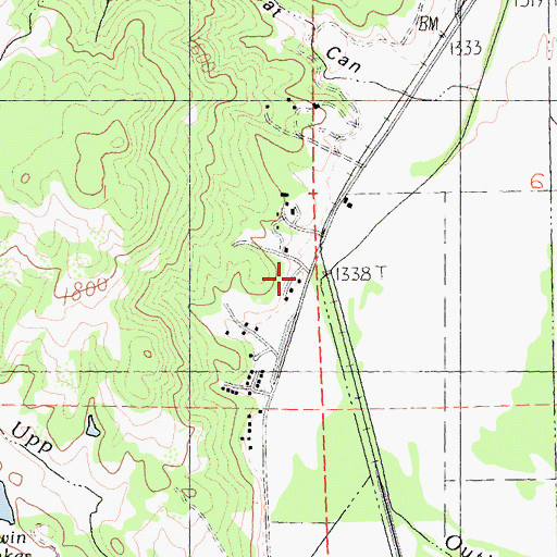 Topographic Map of Baechtel Creek, CA