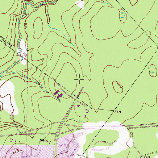 Topographic Map of Woodlands Fire Department Central Station - First Responders, TX