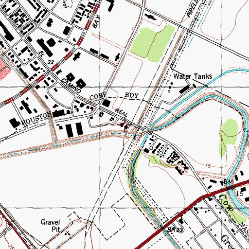 Topographic Map of Clear Lake Emergency Medical Corps, TX