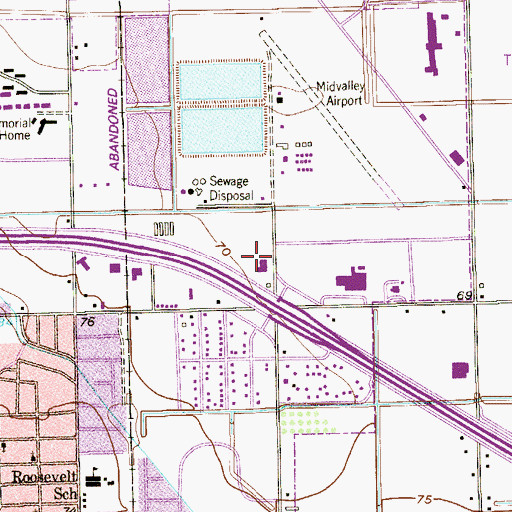 Topographic Map of Weslaco Fire Department and Emergency Medical Services, TX