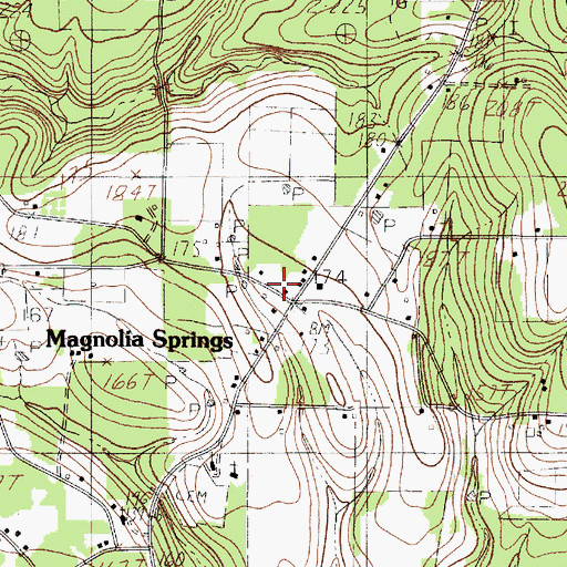 Topographic Map of Tri - Community Volunteer Fire Department, TX
