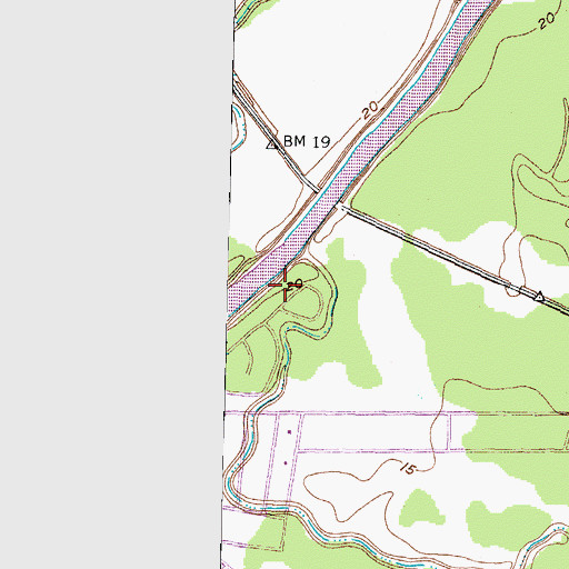 Topographic Map of Matagorda Volunteer Fire Department, TX