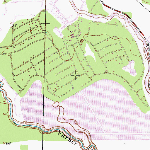 Topographic Map of Columbia Lakes Volunteer Fire Department, TX