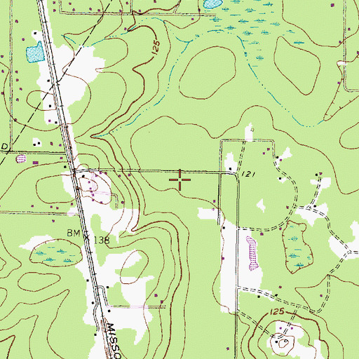 Topographic Map of South Montgomery County Volunteer Fire Department and Emergency Medical Services - Station 11 - 3, TX