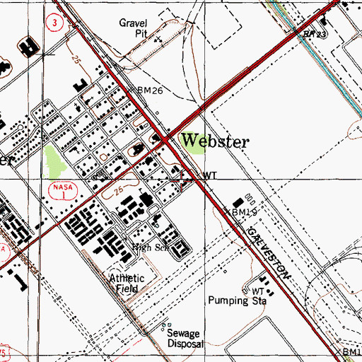 Topographic Map of Clear Lake Emergency Medical Corps, TX