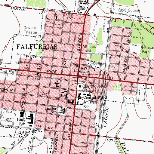 Topographic Map of Brooks County Fire Marshal's Office, TX