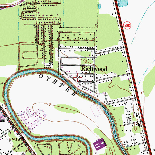 Topographic Map of Richwood Fire Department, TX