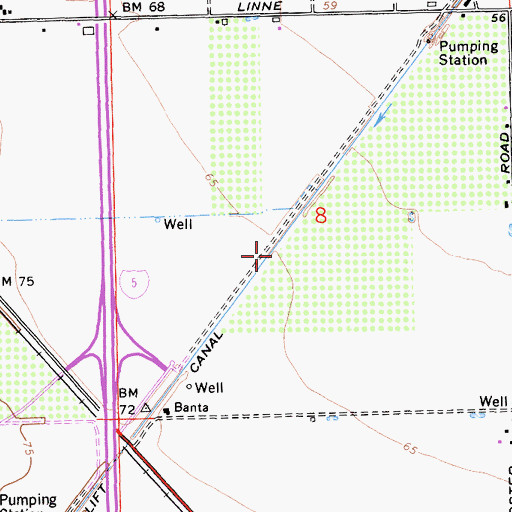 Topographic Map of Banta Carbona Canal, CA