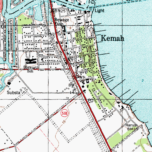 Topographic Map of Kemah Fire Department, TX