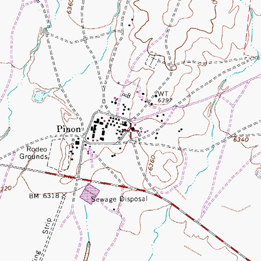 Topographic Map of Co-op Trading Post, AZ