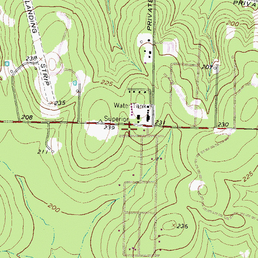 Topographic Map of Magnolia Volunteer Fire Department Station 185, TX