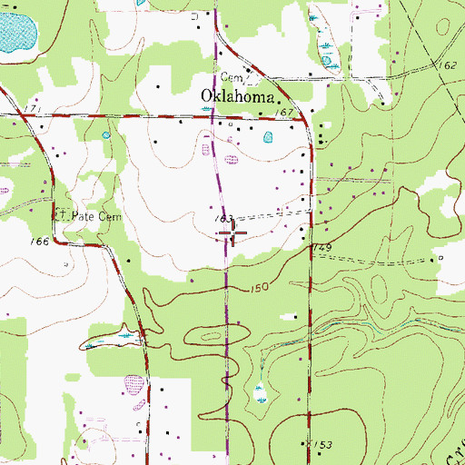 Topographic Map of Magnolia Volunteer Fire Department Station 182, TX