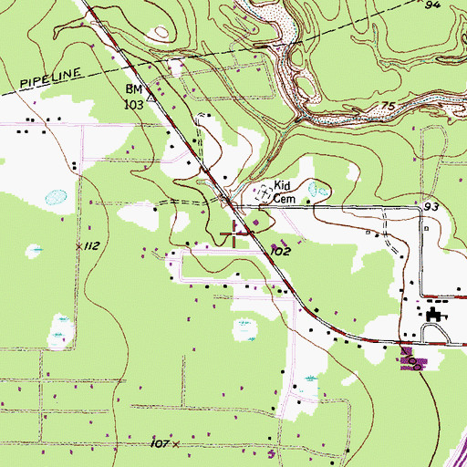Topographic Map of New Caney Fire Department Central Station 151, TX