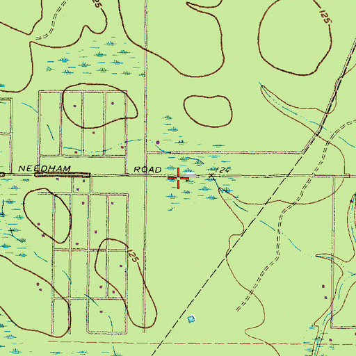 Topographic Map of Needham Fire / Rescue Department Station 61, TX