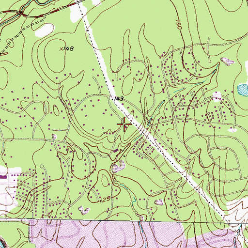 Topographic Map of River Plantation Volunteer Fire Department - First Responders, TX