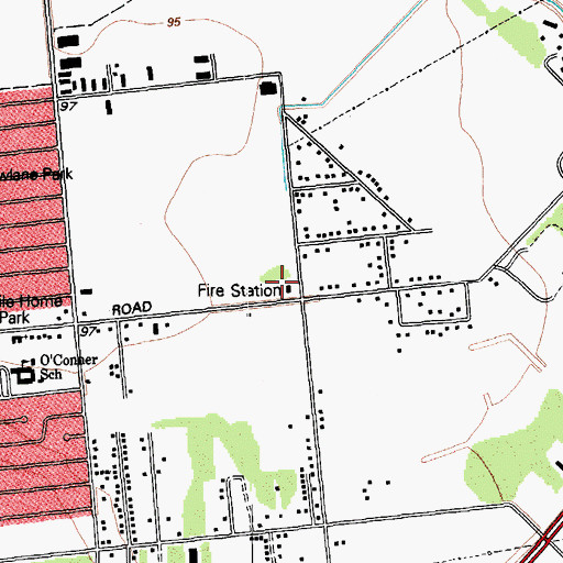 Topographic Map of Victoria Fire Department Station 3, TX