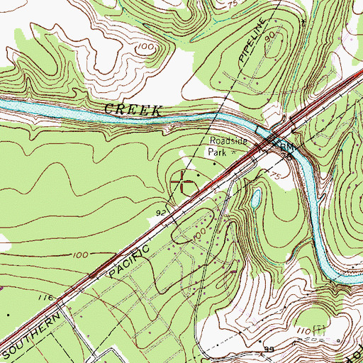 Topographic Map of Raisin Volunteer Fire Department Station 1, TX