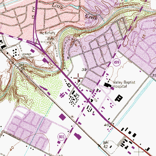 Topographic Map of Harlingen Fire Department Station 4, TX